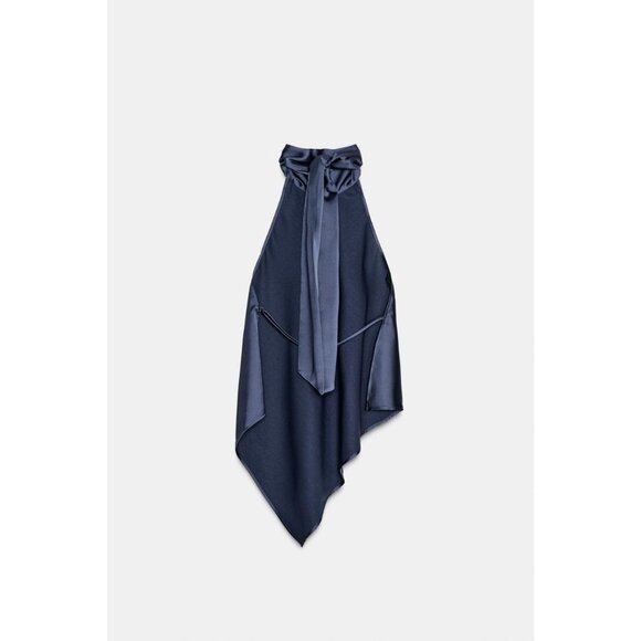 ZARA ASYMMETRIC HALTER TOP - Picture 2 of 3